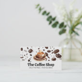 フレッシュ醸造コーヒーカップ | コーヒービーンズ 名刺 (スタンド正面)