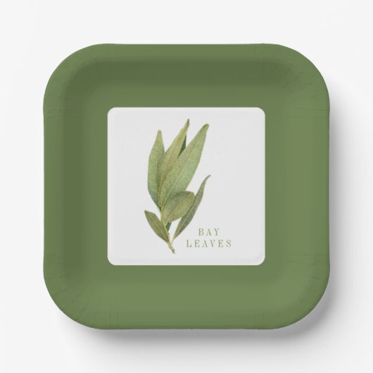 フレッシュ離れベイプレート7"スクエア紙 – 緑 ペーパープレート (正面)