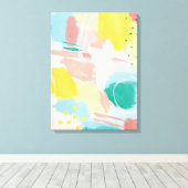 フレッシュ顔抽象芸術-春の色 キャンバスプリント (インサイチュ (ウッドフロア))