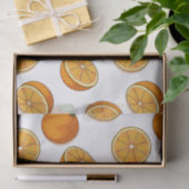 フレッシュ鮮やかオレンジ柑橘類フルーツシームレスパターン 薄葉紙 (ギフト)