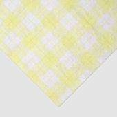 フレッシュ黄色の白いタータンチェックの格子 薄葉紙 (詳細)