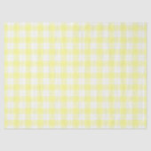 フレッシュ黄色の白いタータンチェックの格子 薄葉紙 (正面)