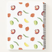 フレッシュ&おもしろい貝のカスタマイズ可能なレシピブック ノートブック (裏面)