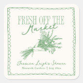 フレッシュ・オフ・ザ・マーケット・グリーン・ブライズシャワー スクエアシール (正面)