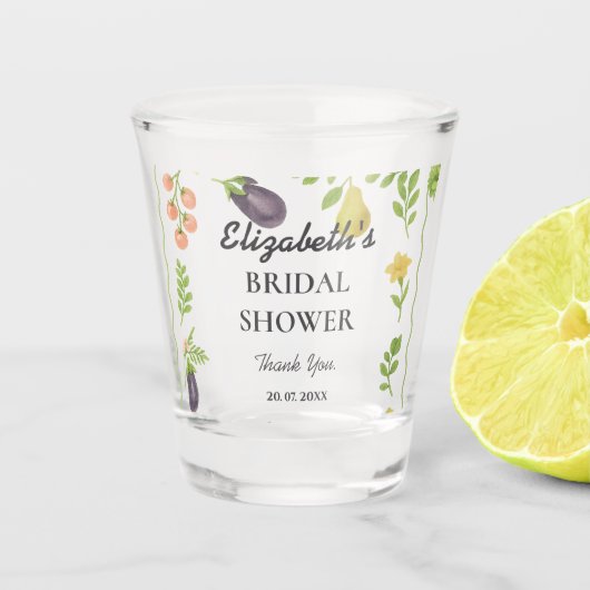 フレッシュ・オフ・ザ・マーケット ファーマーズマーケット ブライダルシャワー ショットグラス (正面)