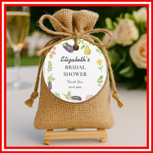 フレッシュ・オフ・ザ・マーケット ファーマーズマーケット ブライダルシャワー フェイバータグ