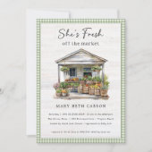 フレッシュ・オフ・ザ・マーケット ファーマーズマーケット ブライダルシャワー 招待状 (正面)