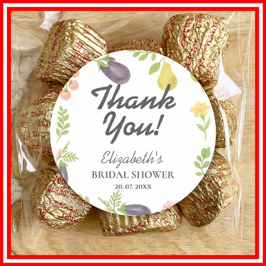 フレッシュ・オフ・ザ・マーケット・ファーマーズ・マーケット ブライダルシャワー ラウンドシール