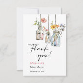 フレッシュ オフ ザ マーケット フラワージャー ブライダルシャワー サンキューカード (正面)