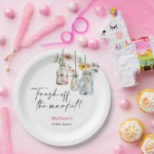 フレッシュ オフ ザ マーケット フラワージャー ブライダルシャワー ペーパープレート (パーティー)