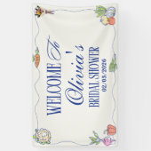 フレッシュ・オフ・ザ・マーケット ブライダルシャワー ウェルカムトゥ 横断幕 (縦)