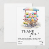 フレッシュ・オフ・ザ・マーケット・ブライダルシャワー サンキューカード (正面/裏面)