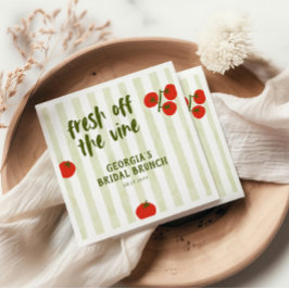 フレッシュ・オフ・ザ・ヴァイン トマト ブライダルシャワー スタンダードカクテルナプキン