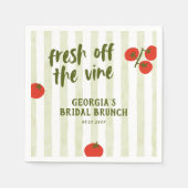 フレッシュ・オフ・ザ・ヴァイン トマト ブライダルシャワー スタンダードカクテルナプキン (正面)