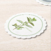 フレッシュ・オレガノ・スカロップドラウンドコースター(+文字) ペーパーコースター (アングル)
