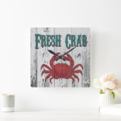 フレッシュ・カニ スクエア壁時計 (ホーム)