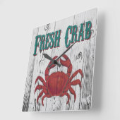 フレッシュ・カニ スクエア壁時計 (傾斜)