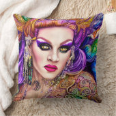 フレッシュ&カラフルドラッグクイーンアートワークデザイン クッション (ブランケット)