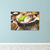 フレッシュ・クリスマス・クッキーのプレート キャンバスプリント (インサイチュ (ウッドフロア))