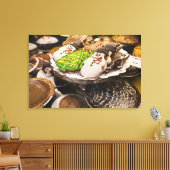 フレッシュ・クリスマス・クッキーのプレート キャンバスプリント (インサイチュ (リビング))