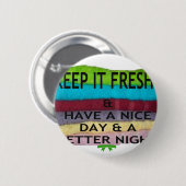 フレッシュ＆クリーン：新しいスタートのためのカラフルなバースト 缶バッジ (正面&裏面)