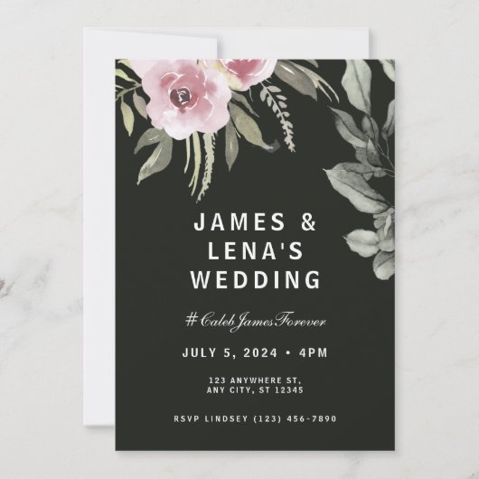 フレッシュ&グエレガントリーンフローラ 招待状 (正面)