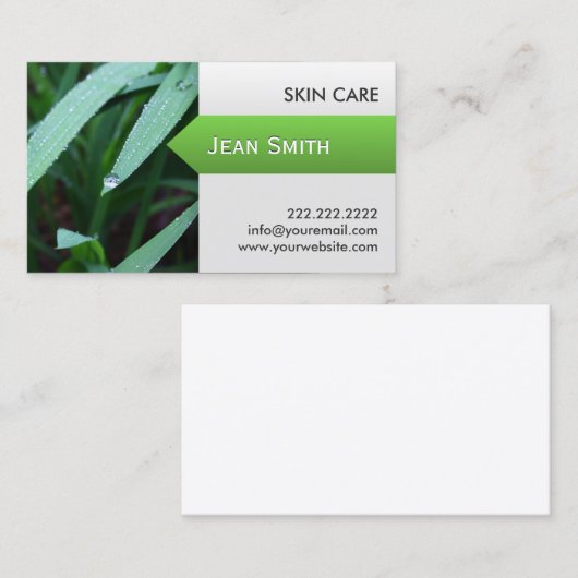 フレッシュ・グリーン・葉ス気にキン・名刺 名刺 (正面/裏面)