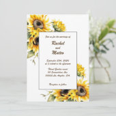 フレッシュ サンフラワーズ: オーダーメイド ウェディング 招待状 (スタンド正面)