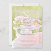 フレッシュ・スプリング・フラワーブーケ・ウェディング 招待状 (正面)