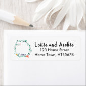 フレッシュ・スプリング・フローラル・ガーランド 返送先住所 ラベル (インサイチュ)