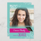 フレッシュ スワイリー 卒業写真 発表 招待状 (正面/裏面)