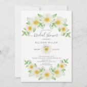 フレッシュ デイジー フラワーブライダルシャワー 招待状 (正面)