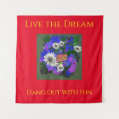 フレッシュ ビビッド カラフル ファン ハッピー タペストリー (正面)