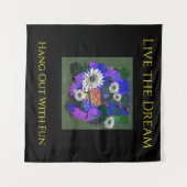 フレッシュ ビビッド カラフル ファン ハッピー タペストリー (正面(横))