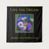 フレッシュ ビビッド カラフル ファン ハッピー タペストリー (正面)