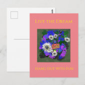 フレッシュ ビビッド カラフル ファン ハッピー ポストカード (正面/裏面)