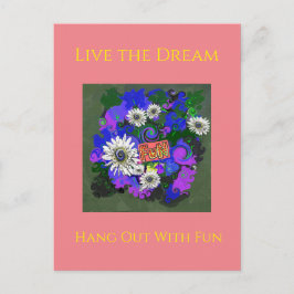 フレッシュ ビビッド カラフル ファン ハッピー ポストカード