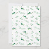 フレッシュ フォリア ボタニカル ウォーターカラー ダイヤモンド ウェディング 招待状 (裏面)