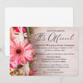 フレッシュ フラワーズ フローラル オフィシャル ウェディング 招待状 (正面/裏面)