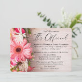 フレッシュ フラワーズ フローラル オフィシャル ウェディング 招待状 (スタンド正面)