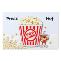 フレッシュ＆ホットポップコーン ビジネスサイン