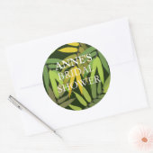 フレッシュ&モダンブライダルシャワーステッカー ラウンドシール (封筒)