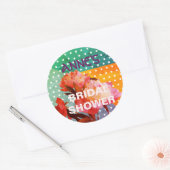 フレッシュ&モダンブライダルシャワーステッカー ラウンドシール (封筒)