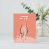 フレッシュ モノクローム グランジ マン ウォーター スプリンクラー QR コード ポストカード (スタンド正面)