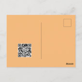 フレッシュ モノクローム グランジ マン ウォーター スプリンクラー QR コード ポストカード (裏面)