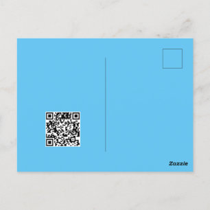 フレッシュ モノクロ グランジ マン ウォーター スプリンクル QR コード ポストカード
