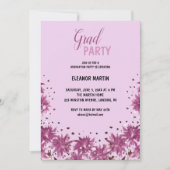 フレッシュ ライラック パープル ワイルドフラワーズ インビテーション (正面)