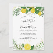 フレッシュ＆ラスティックなレモンウェディング招待状 招待状 (正面)