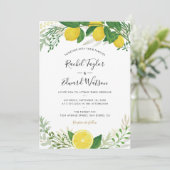 フレッシュ＆ラスティックなレモンウェディング招待状 招待状 (スタンド正面)