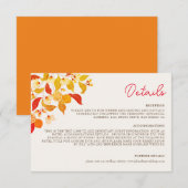 フレッシュ レモニー ラブ シトラス フォリアージ ウェディング エンクロージャーカード (正面/裏面)